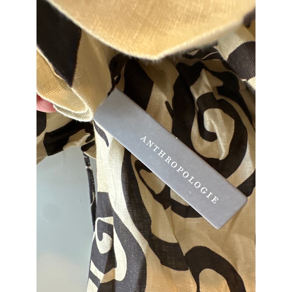 Anthropologie The Wolf Gang Mirador Linen Off-Shoulder Mini Dress XS NWT - Picture 6 of 9